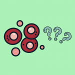 Stem cell and question mark graphic