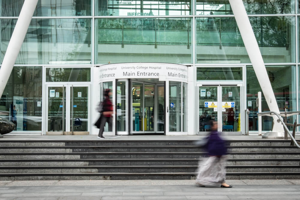 Entrance to University College Hospital London