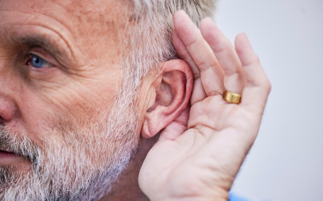Photograph of a man with hearing loss, illustrating stem cell therapy for hearing loss