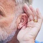 Photograph of a man with hearing loss, illustrating stem cell therapy for hearing loss