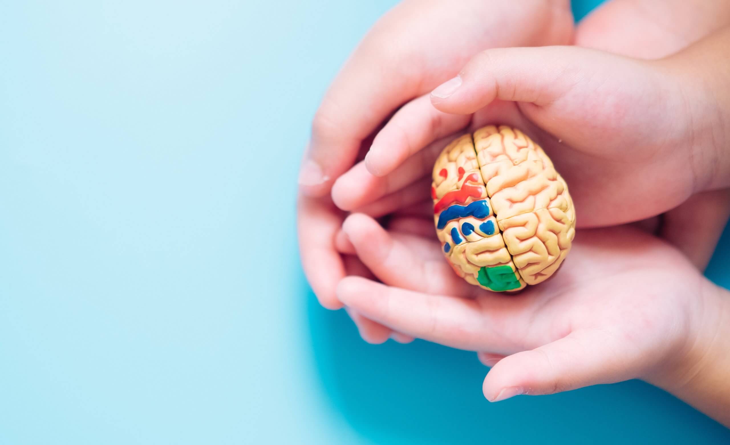 Illustration of stem cell treatment for brain damage